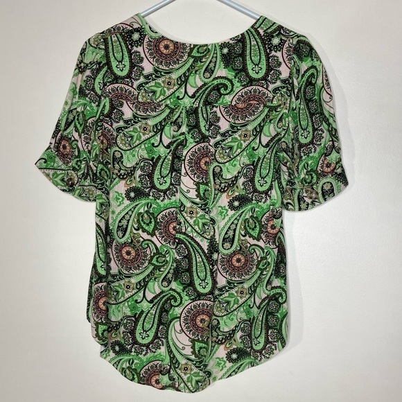 Anthropologie Maeve Blaise Short Sleeve Button Down Top 2 - Picture 2 of 7